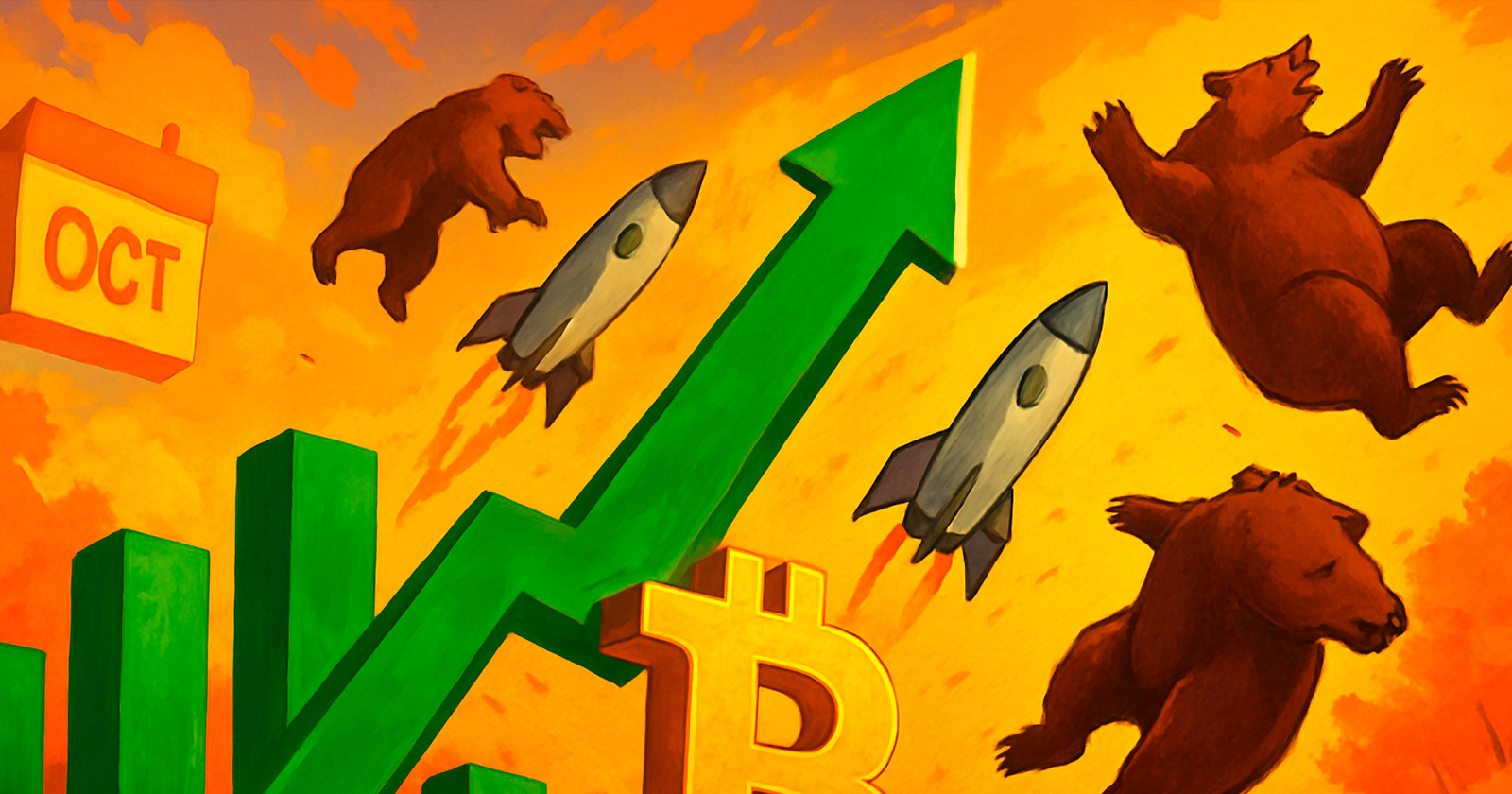 Bitcoin ultrapassa US$ 123,8 mil e provoca liquidações; conheça os tokens em destaque neste Uptober - Imagem do artigo original
